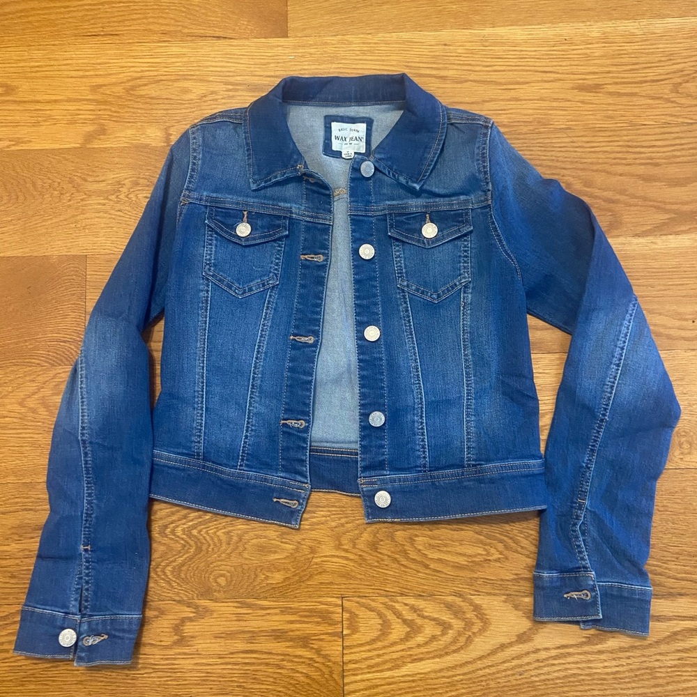 New Look Blue Jean Jacket Fitted Cropped